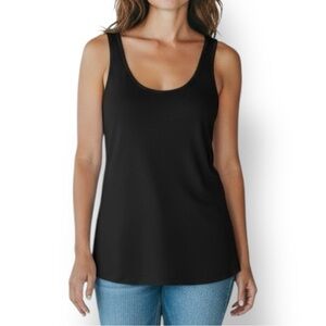 4/$20 Vintage Jordana Black Rayon Tank Top – Made in USA – Size M (10–12)